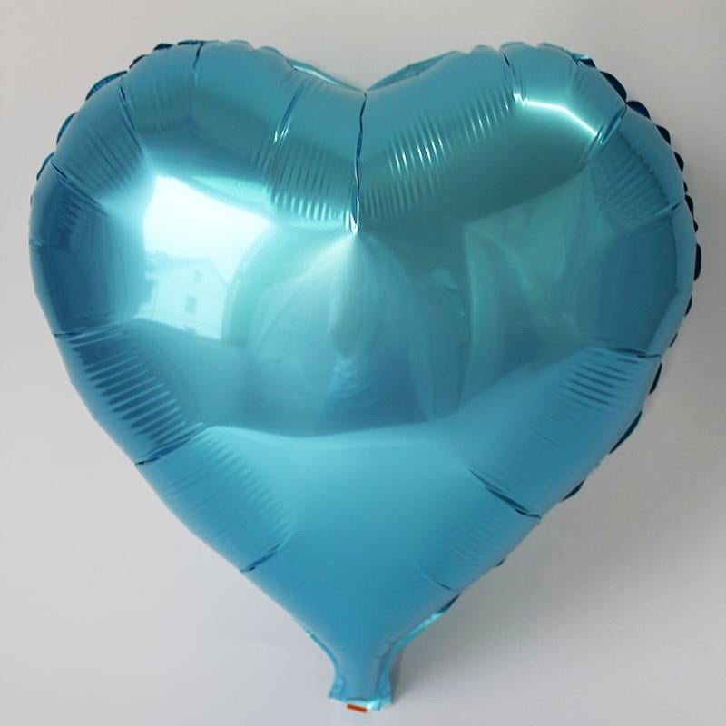 Kalp Folyo Balon Açık Mavi 45 cm 18 inç