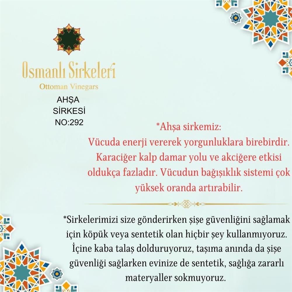 Karışım İnfüzyon - 04. Ahşa Sirkesi  - 500 ml