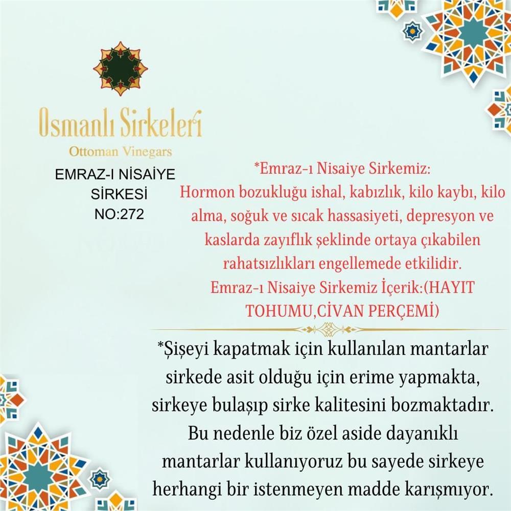 Karışım İnfüzyon - 04. Emraz-ı Nisaiye Sirkesi  - 500 ml