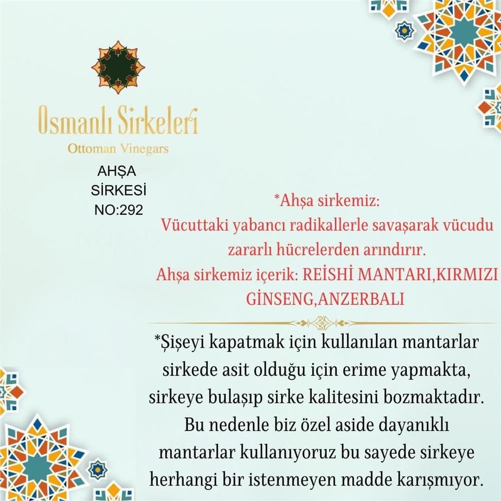 Karışım İnfüzyon - 04. Ahşa Sirkesi  - 500 ml