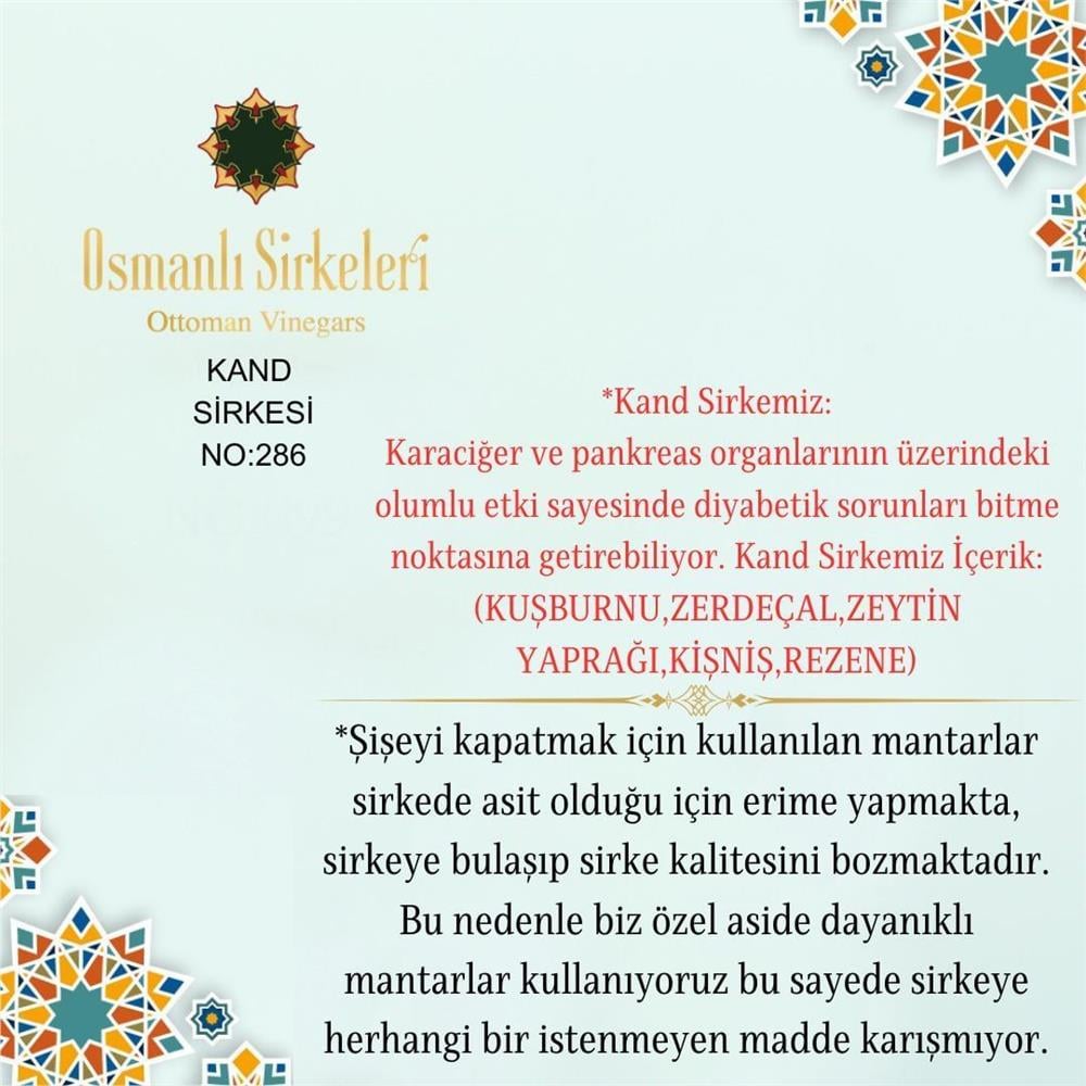 Karışım İnfüzyon - 04. Kand Sirkesi  - 500 ml
