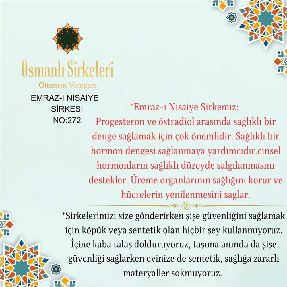 Karışım İnfüzyon - 04. Emraz-ı Nisaiye Sirkesi  - 500 ml