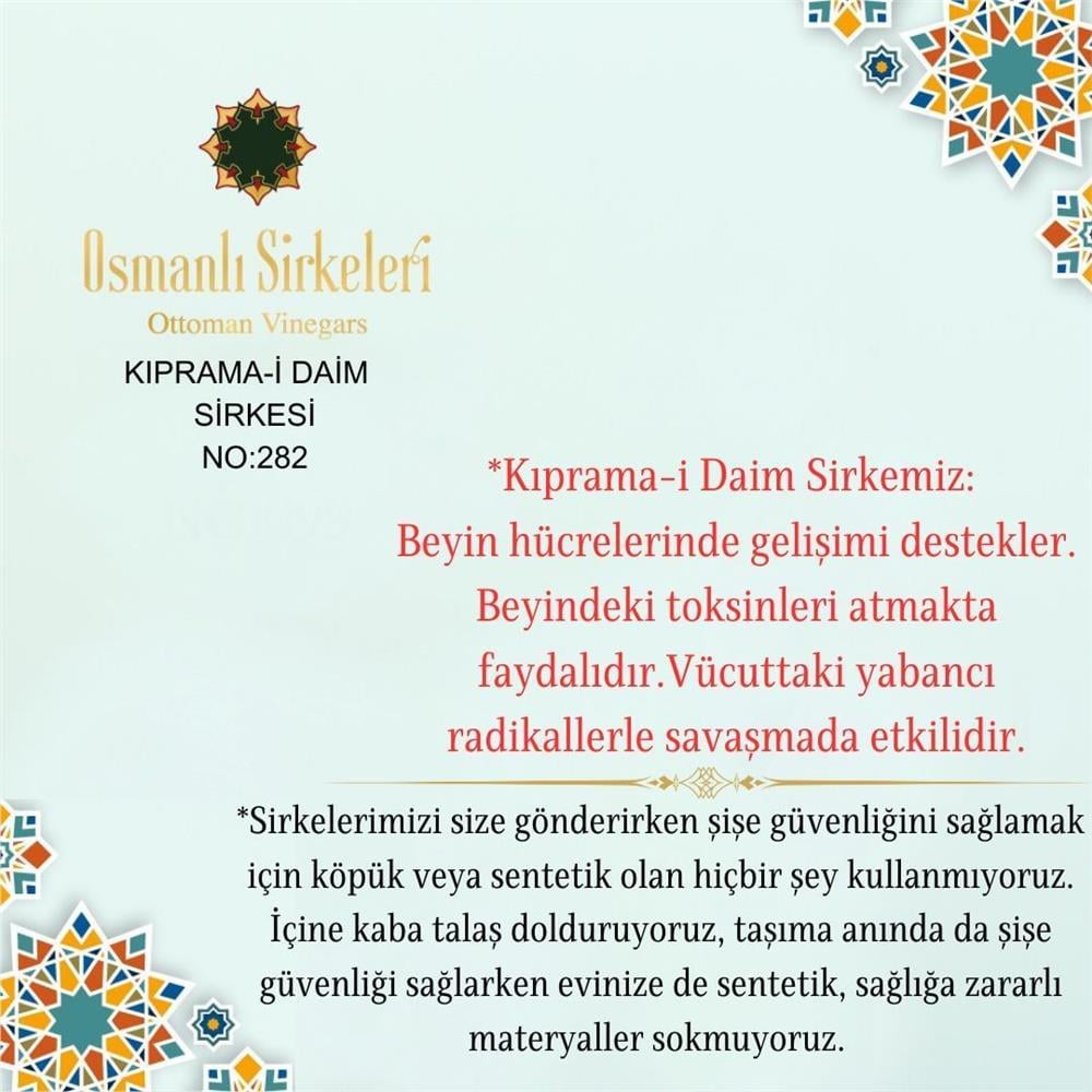 Karışım İnfüzyon - 04. Kıprama-i Daim Sirkesi  - 500 ml