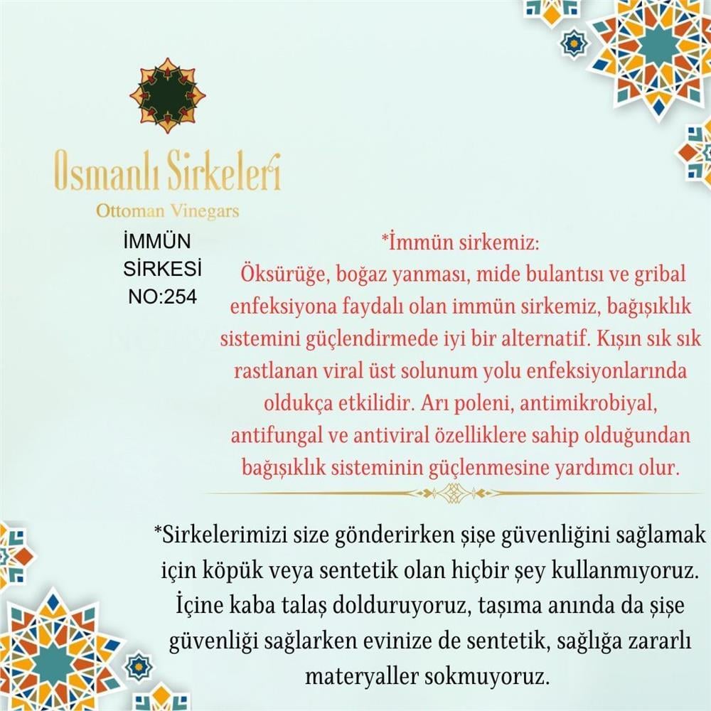 Karışım İnfüzyon - 04. İmmün Sirkesi  - 500 ml