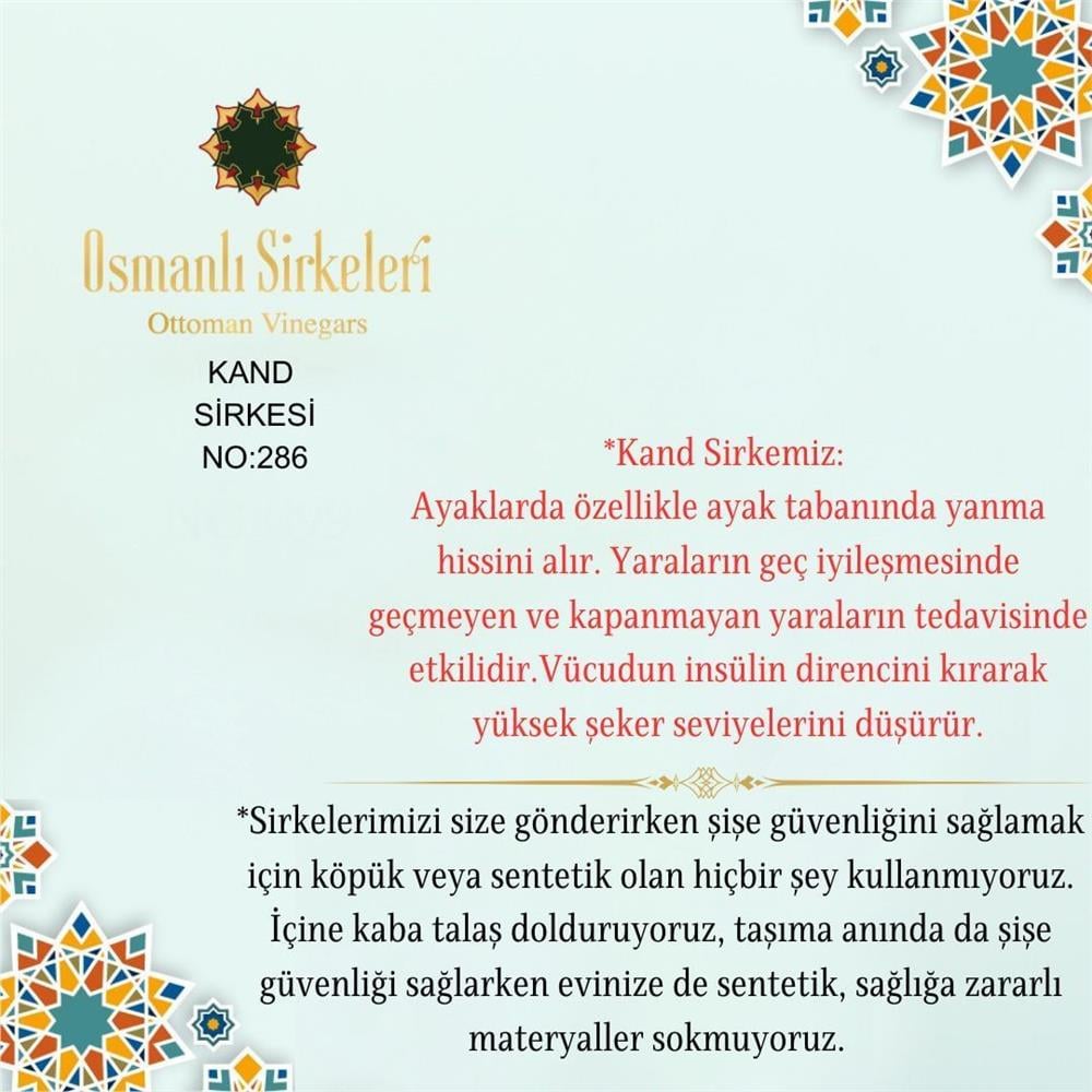 Karışım İnfüzyon - 04. Kand Sirkesi  - 500 ml