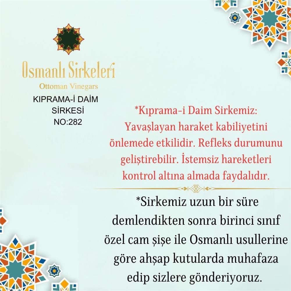 Karışım İnfüzyon - 04. Kıprama-i Daim Sirkesi  - 500 ml