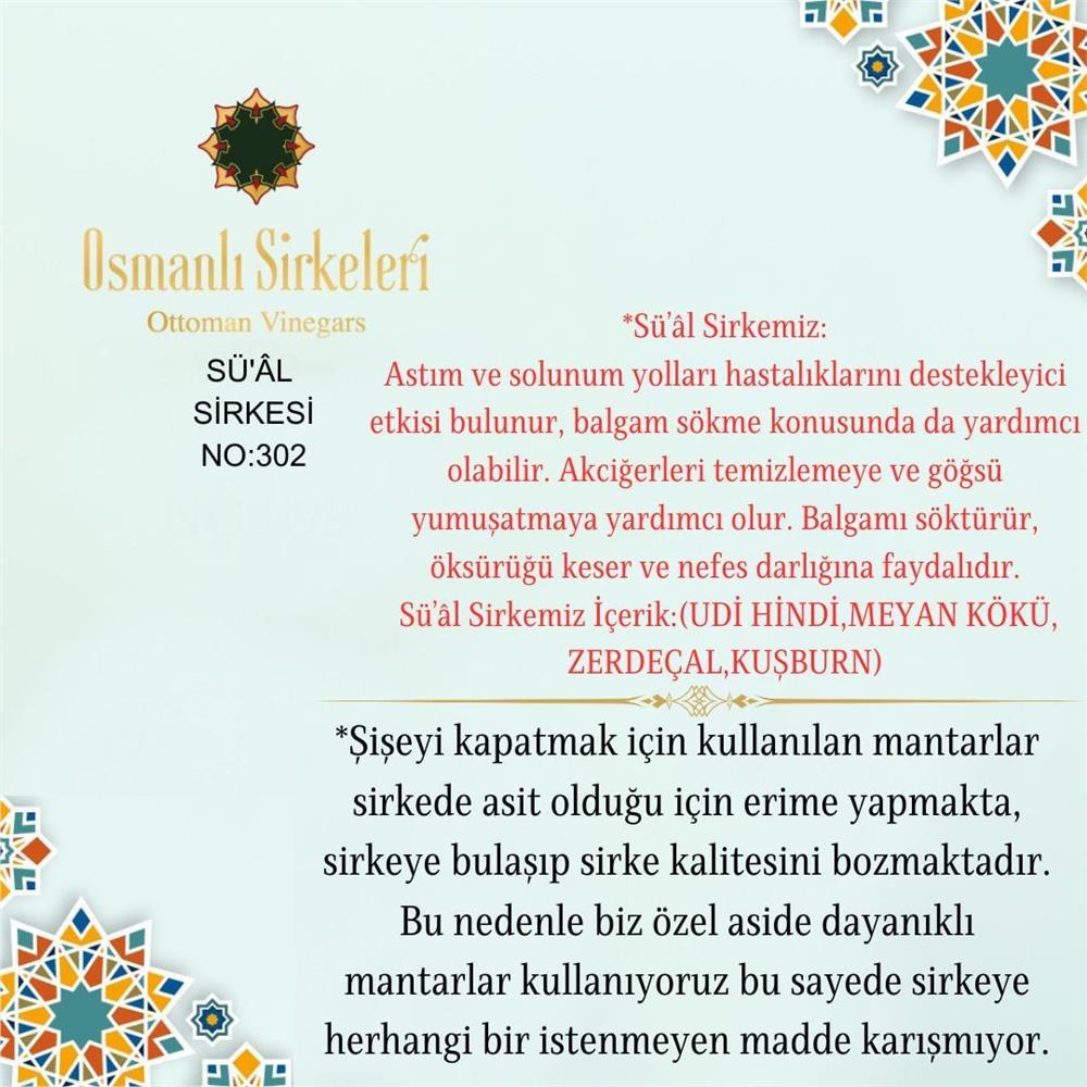 Karışım İnfüzyon - 04. Sü'âl Sirkesi  - 500 ml