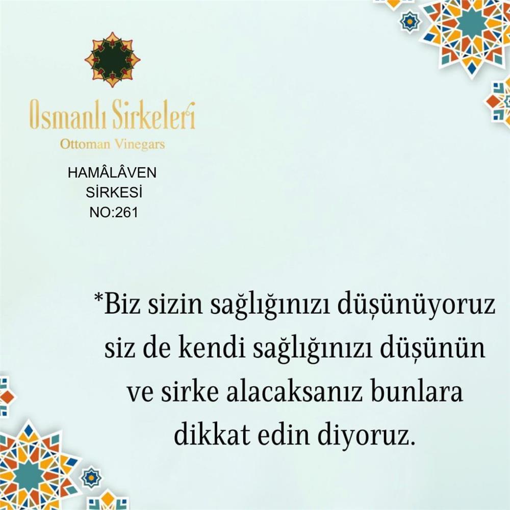 Karışım İnfüzyon - 04. Hamâlâven Sirkesi  - 500 ml
