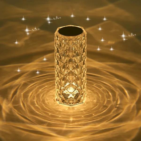 Kristal LED Kumandalı Ve Dokunmatik Masa Lambası