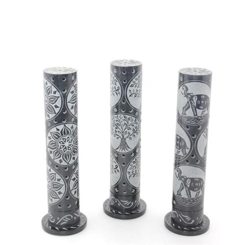 Obsidian Taşı İşlemeli Kule Tütsülük Model 2