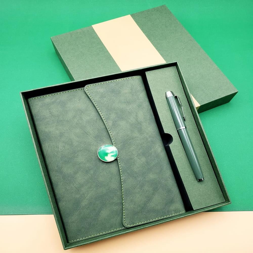 Promosyon Defter Kalem Seti Yeşil Renk