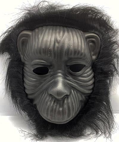 Siyah Eva Goril Maskesi Peluş Tüylü Orangutan Model