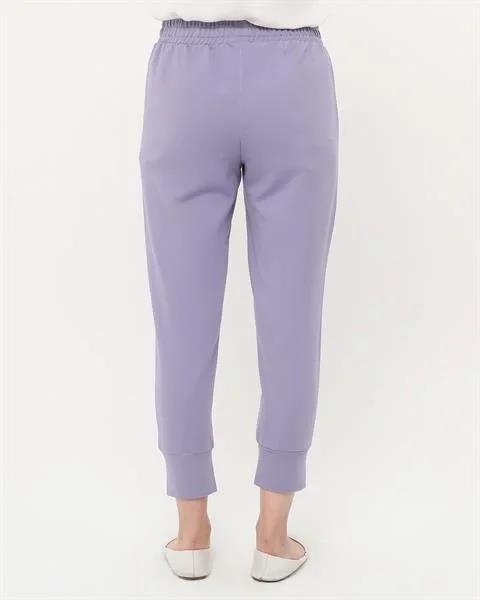 Step Paçası Manşetli Beli Lastikli Pantolon - (38-46) - 71125 - Lila