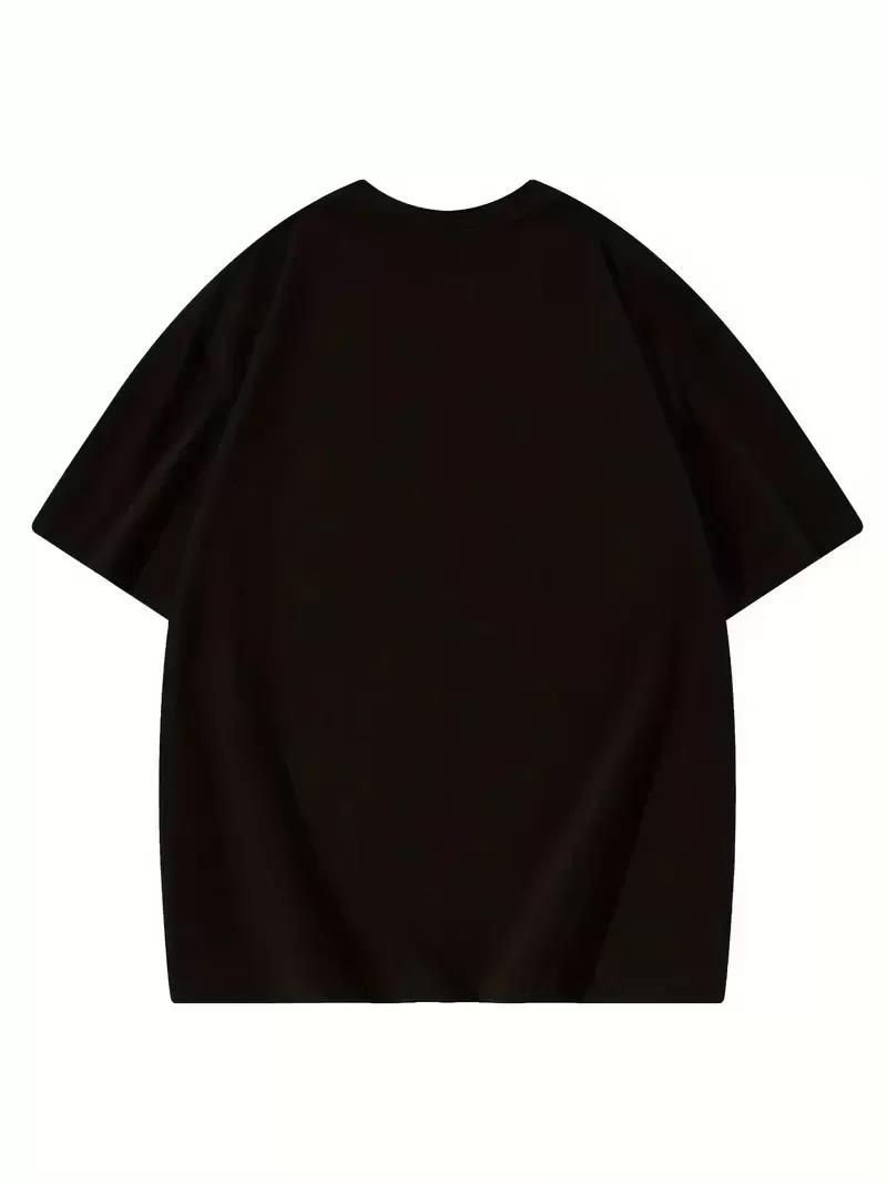 Thousand Ön Arka Baskılı Oversize Bisiklet Yaka T-shirt - Siyah