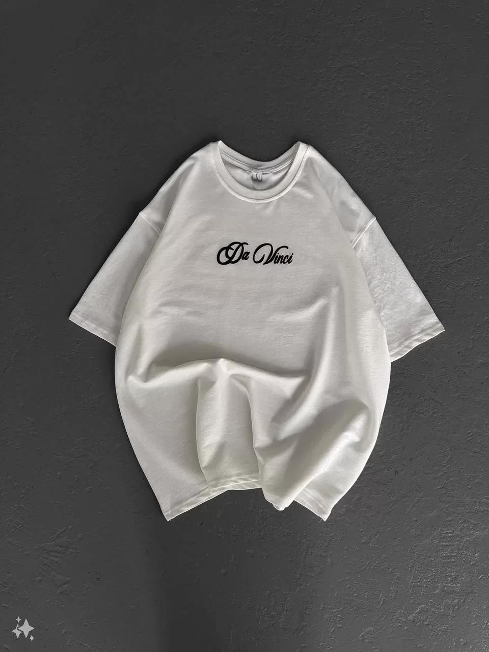 Unisex Baskılı Oversize T-Shirt - Beyaz