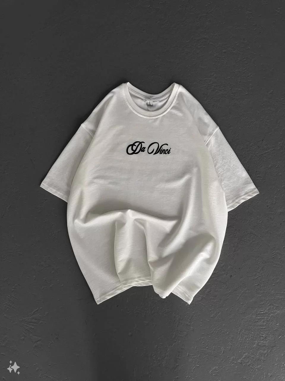 Unisex Baskılı Oversize T-Shirt - Beyaz