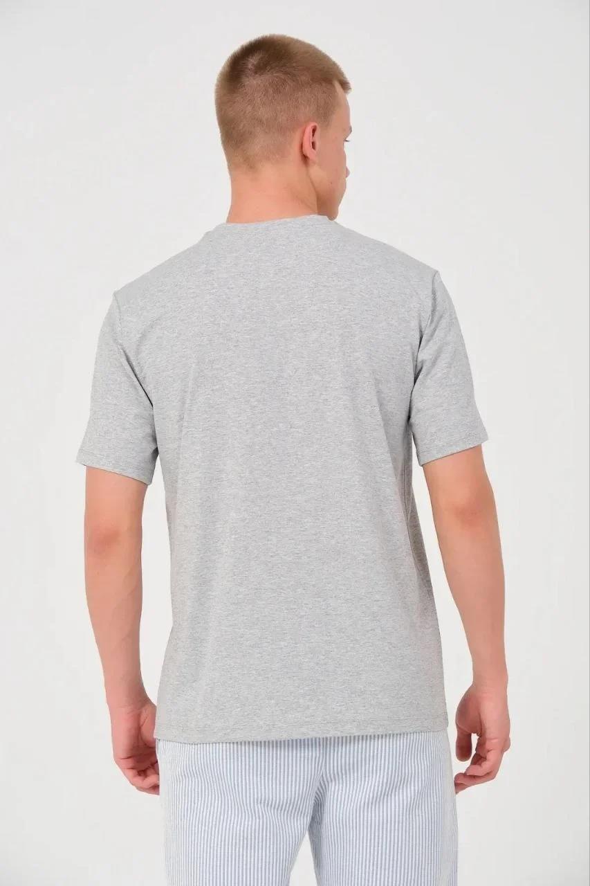 Unisex Düz Biskilet Yaka Oversize T-shirt - Gri