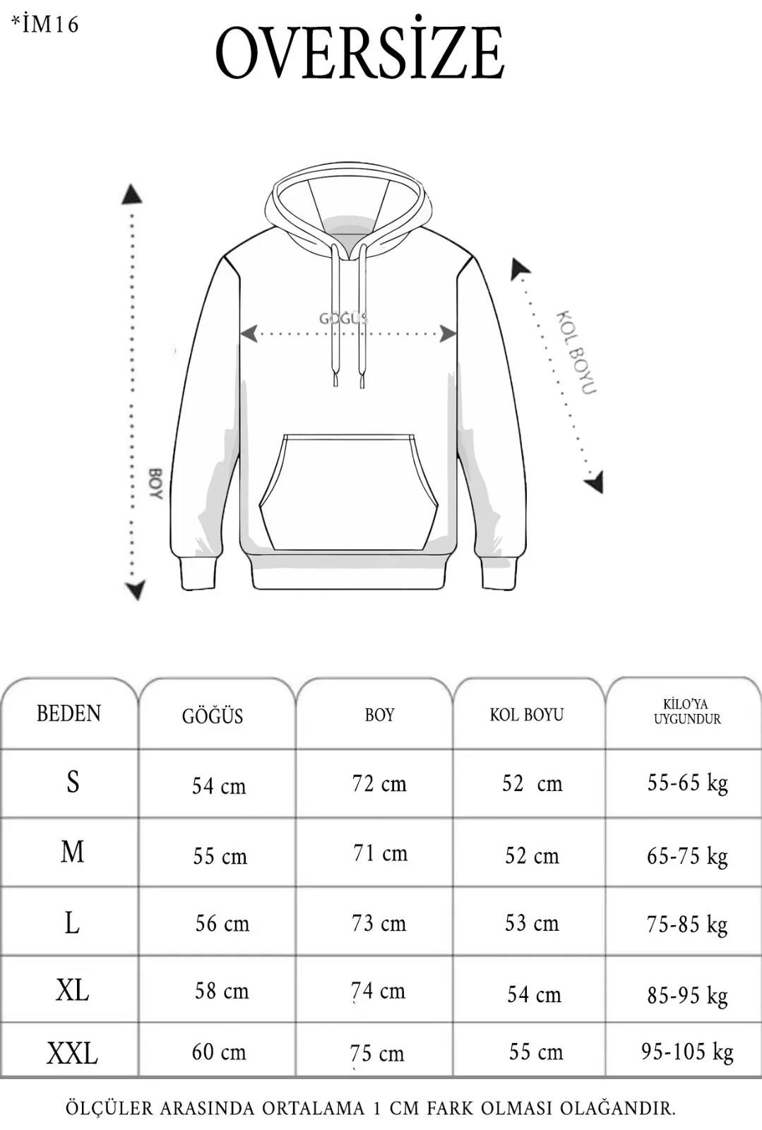 Unisex Tam Fermuarlı Kapşonlu  SweatShirt - Füme
