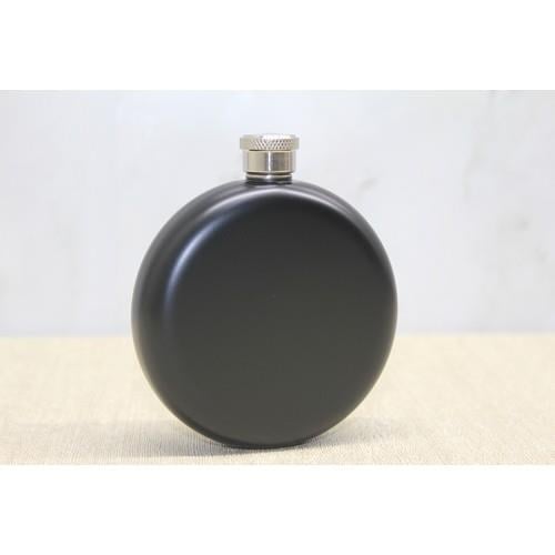 Yuvarlak Tekli Matara 5 Oz Siyah