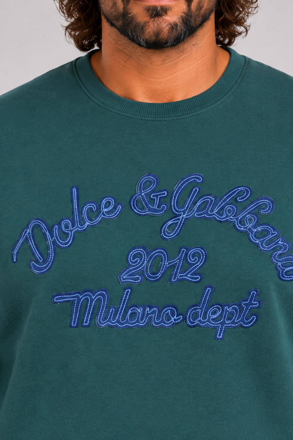 Erkek Büyük Beden Bisiklet Yaka Sweatshirt D&G 25726 NEFTI