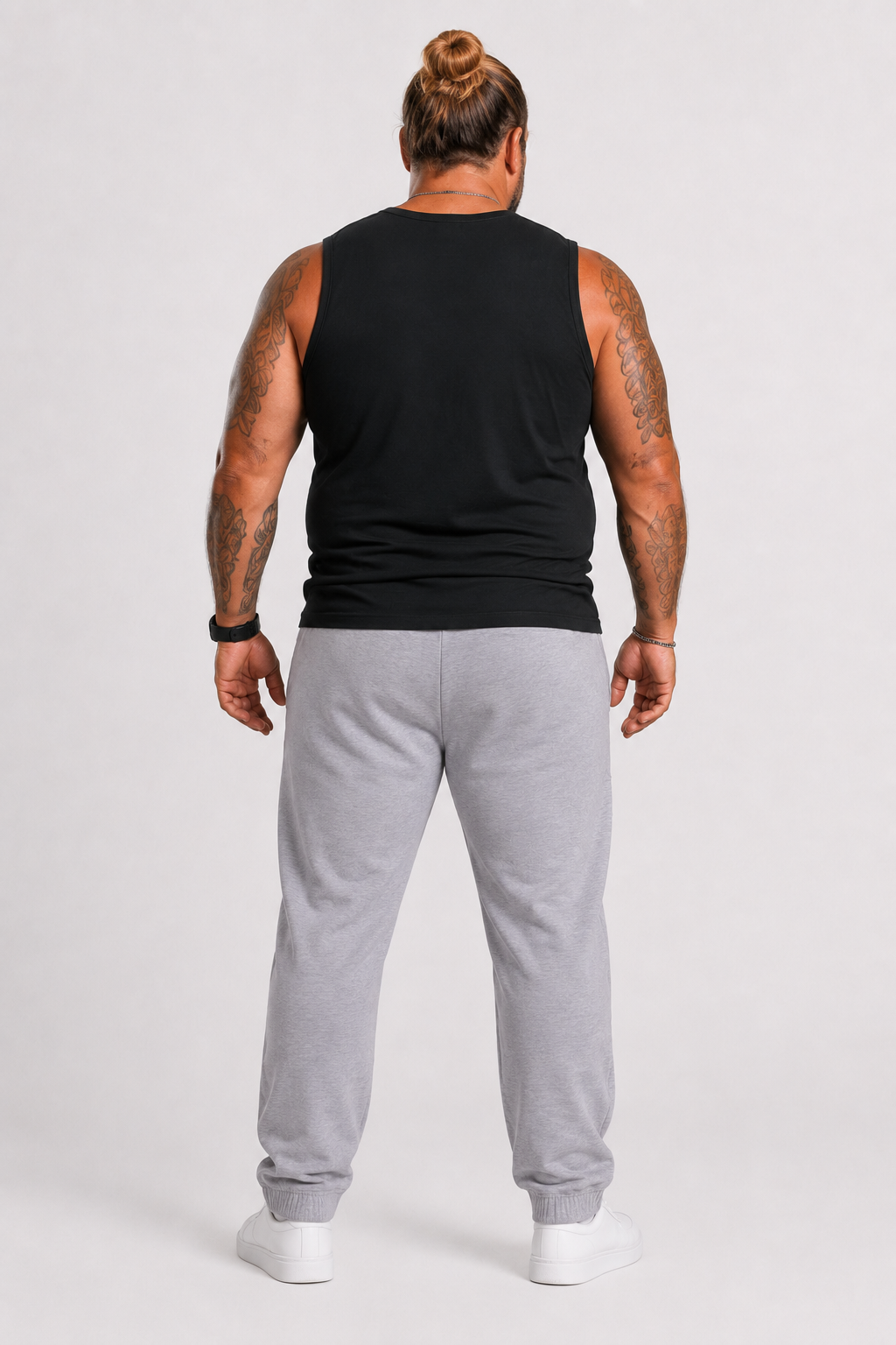 Mocgrande Büyük Beden Basic Eşofman Altı Full Lycra 11516 GRI MELANJ