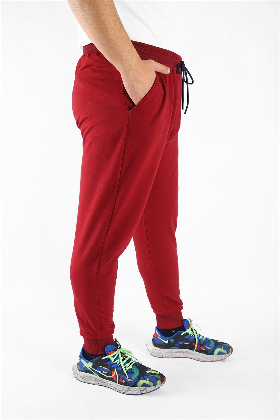 Mocgrande Büyük Beden Basic Eşofman Altı Full Lycra 11516 BORDO