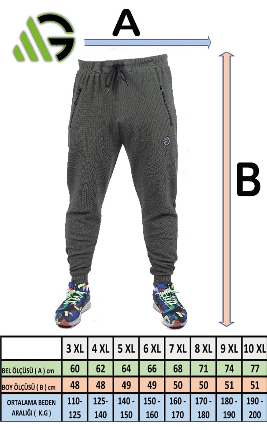 Mocgrande Büyük Beden Basic Eşofman Altı Full Lycra 11516 INDIGO