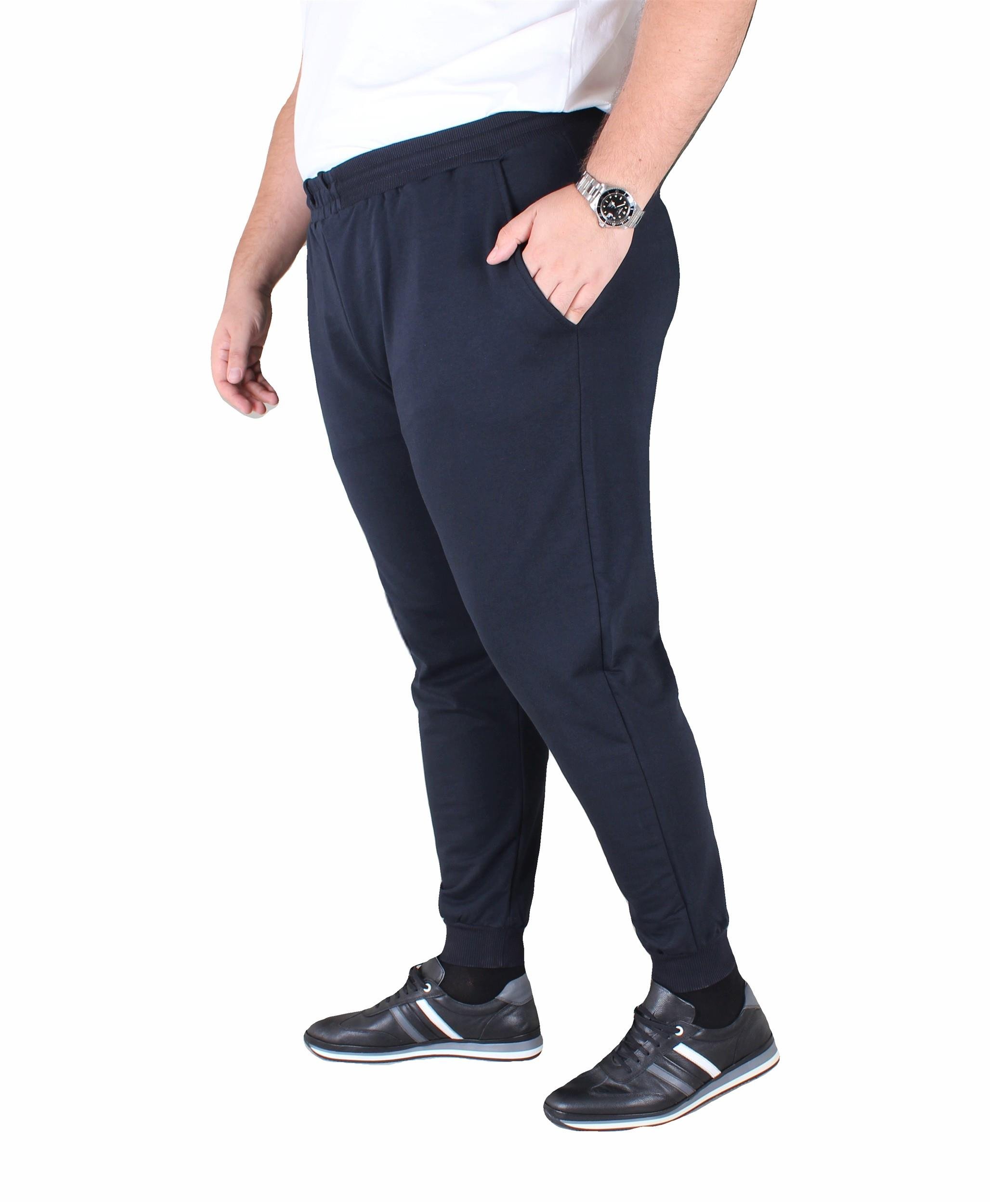 Mocgrande Büyük Beden Basic Eşofman Altı Full Lycra 11516 LACIVERT