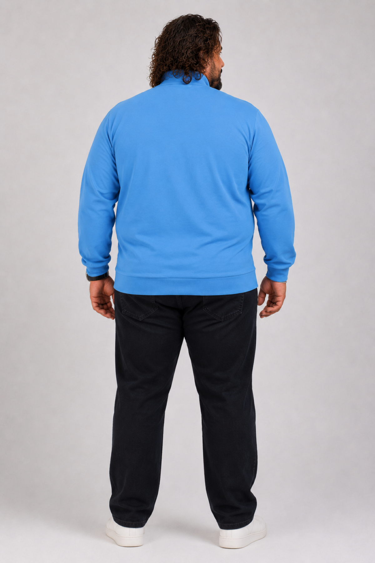 Mocgrande Büyük Beden Basic Mevsimlik Fermuarlı Sweatshirt 22750 SAKS