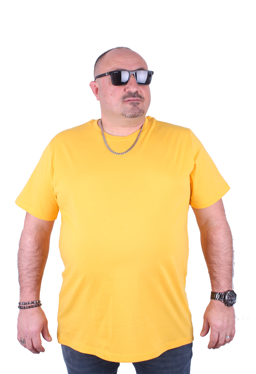 Mocgrande Büyük Beden Basic Tişört 11100 SARI