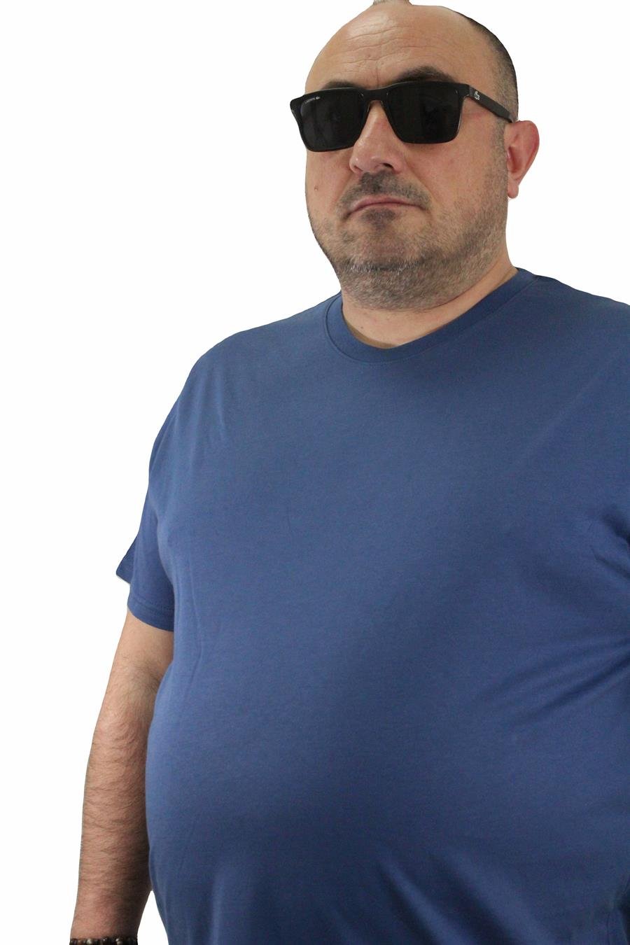 Mocgrande Büyük Beden Basic Tişört 11100 INDIGO