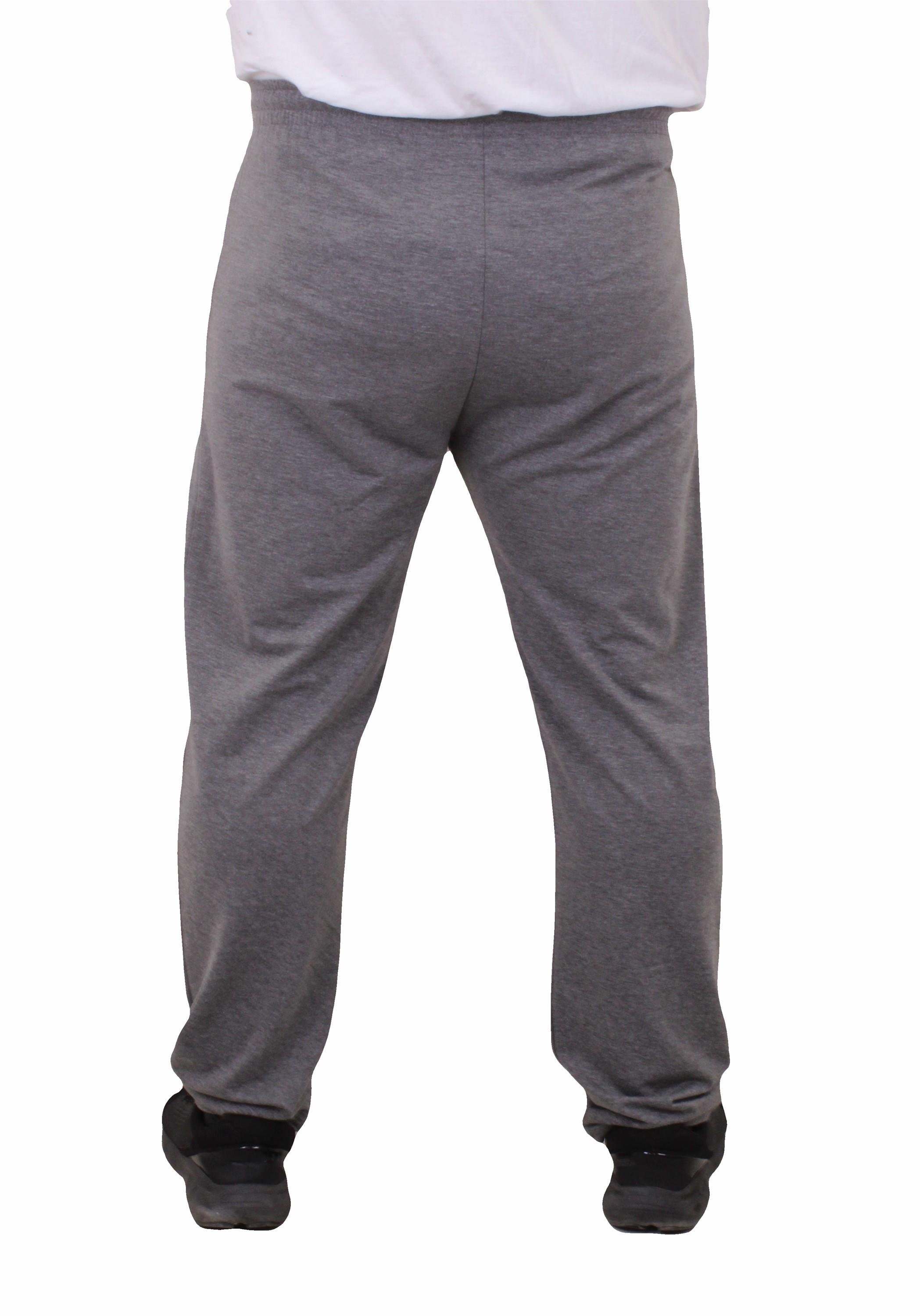 Mocgrande Büyük Beden Classic Eşofman Altı Fermuarlı Cep 22500 GRI MELANJ