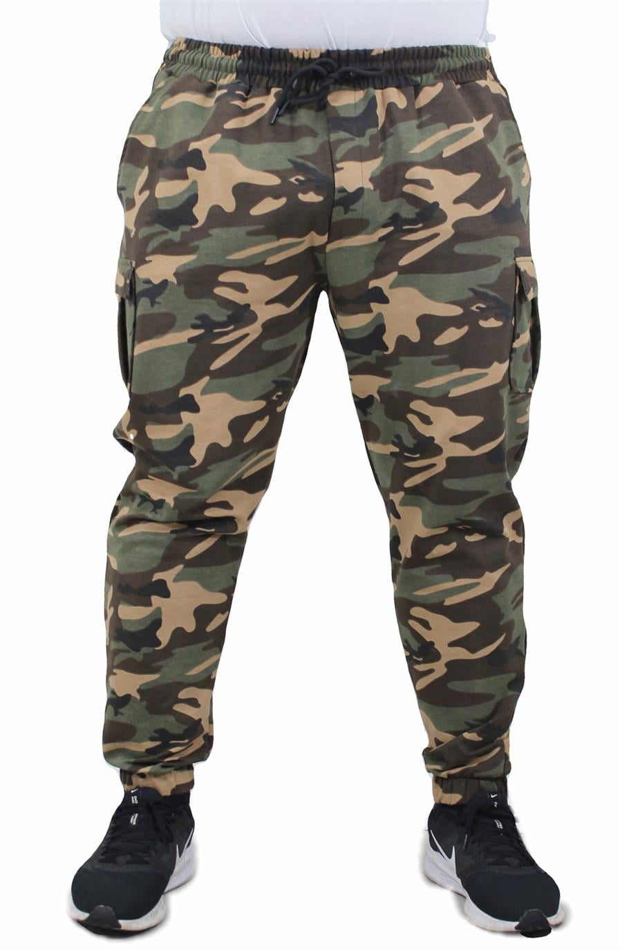 Mocgrande Büyük Beden Commando Camouflage Erkek Esofman Altı 23501 TABA
