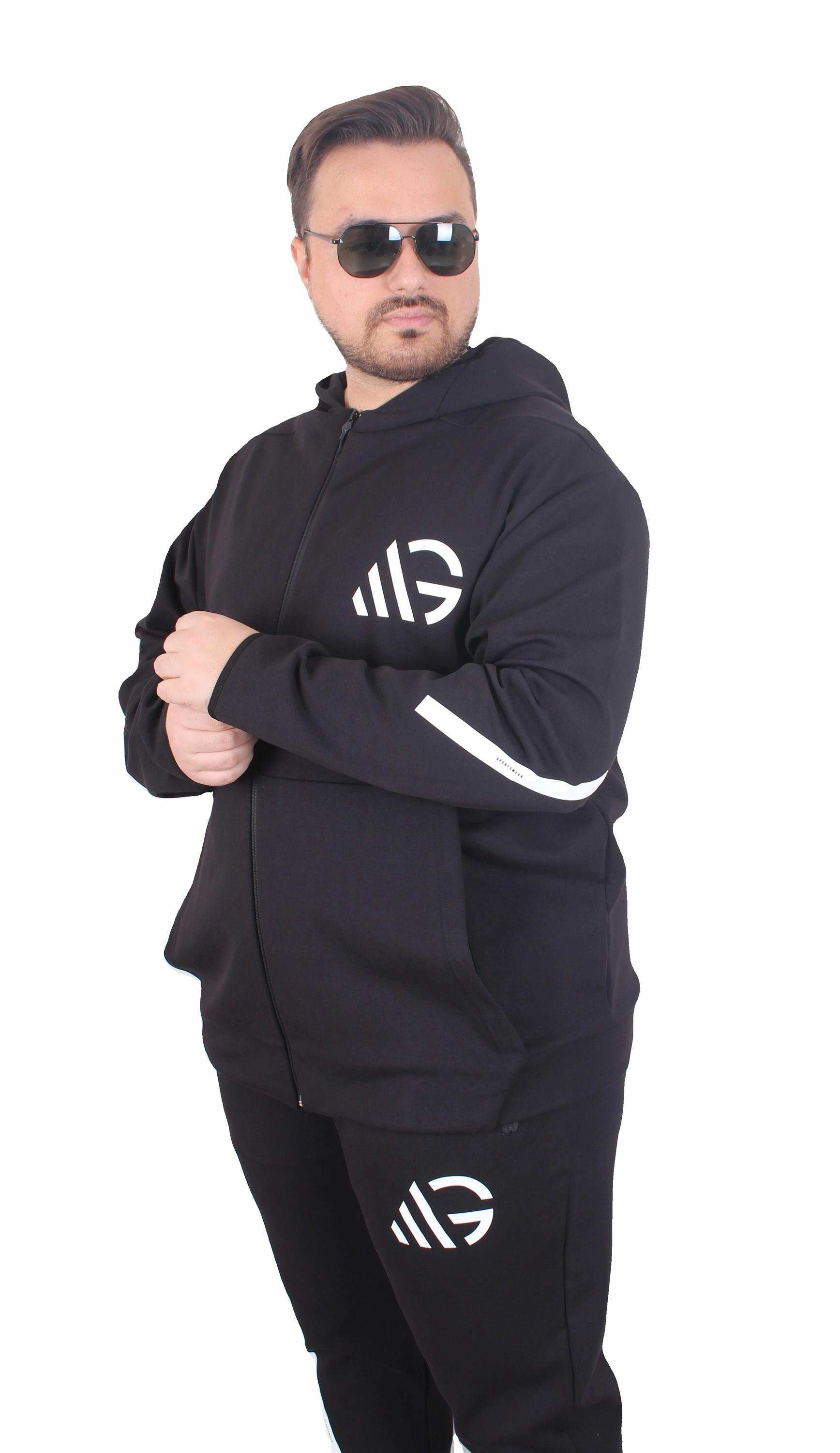 Mocgrande Büyük Beden Double Face Eşofman Takım M.G TK25611 SIYAH