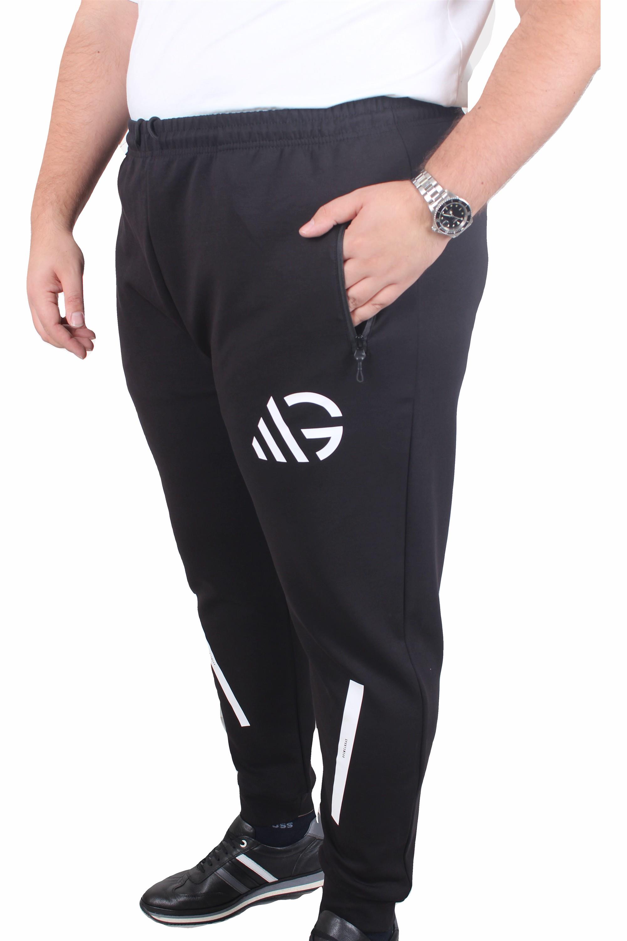 Mocgrande Büyük Beden Double Face Eşofman Takım M.G TK25611 SIYAH