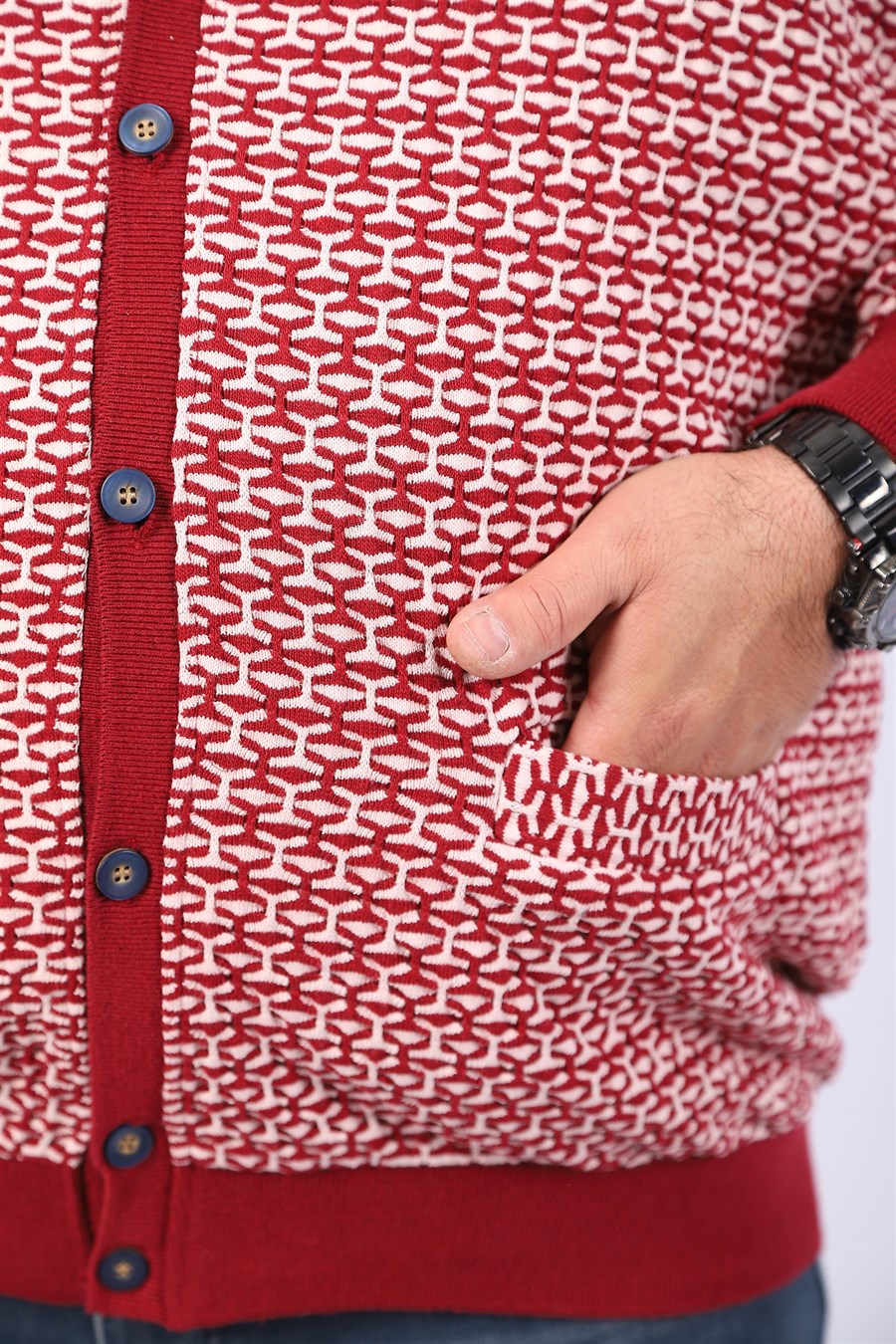 MocGrande Büyük Beden Düğmeli Hırka 22801