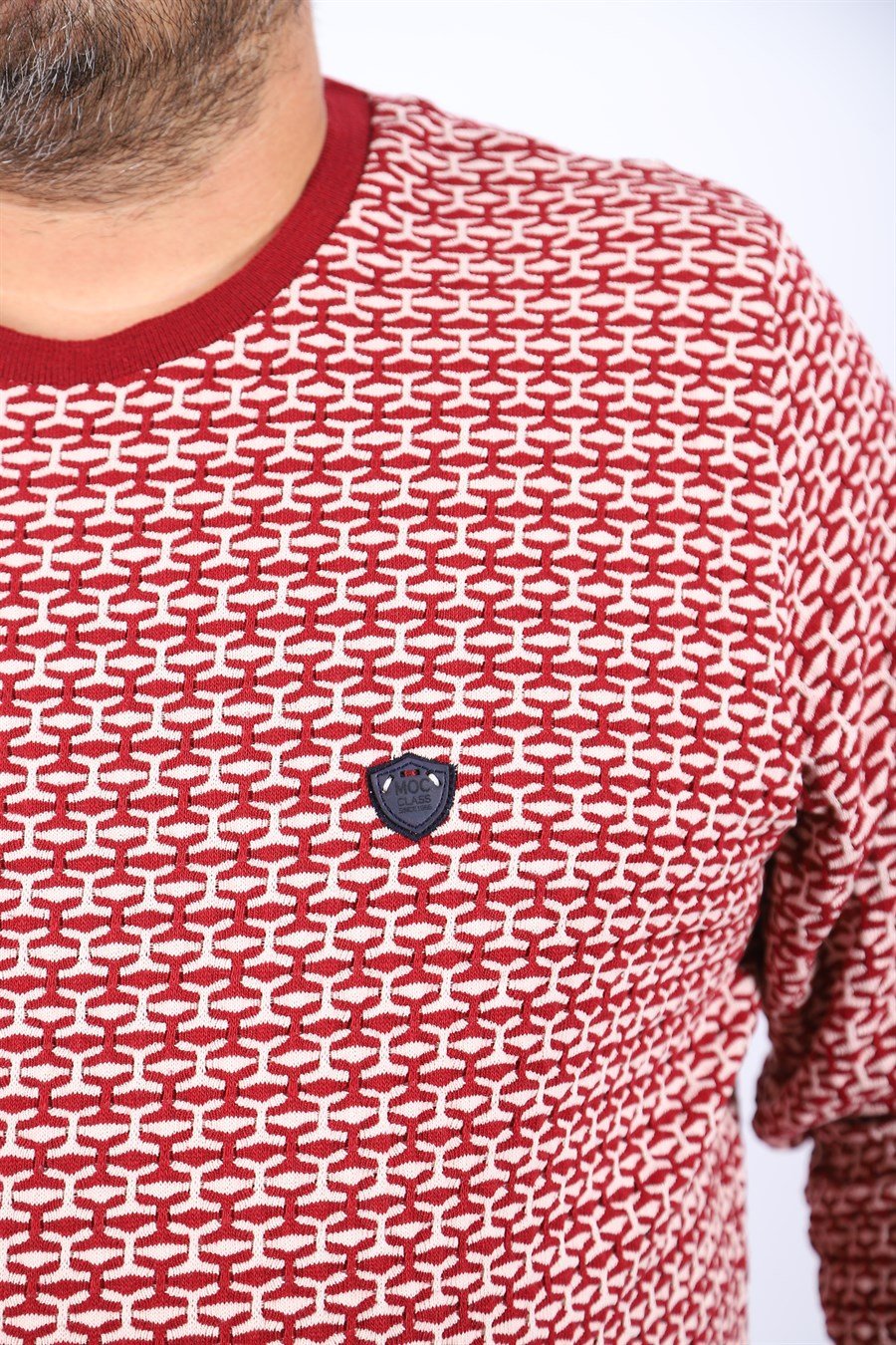 MocGrande Büyük Beden Erkek Bisiklet Yaka Sweatshirt 22715