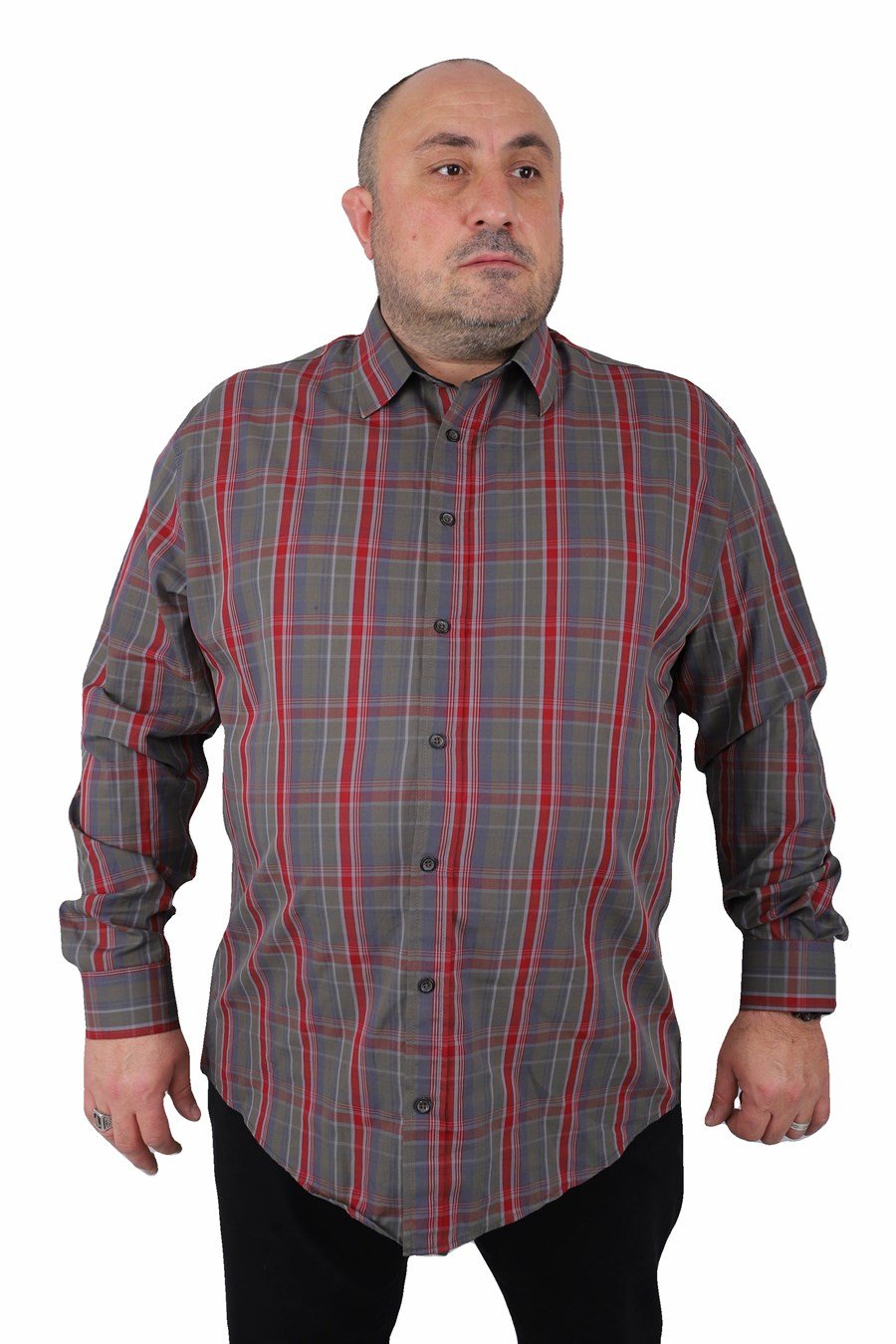 Mocgrande Büyük Beden Erkek Gömlek Estacional 23373 HAKI