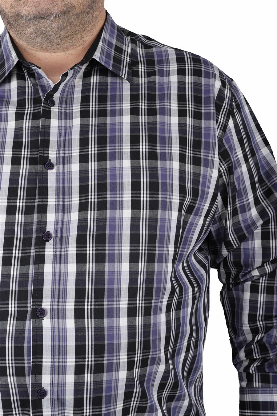 Mocgrande Büyük Beden Erkek Gömlek Estacional 23373 SIYAH