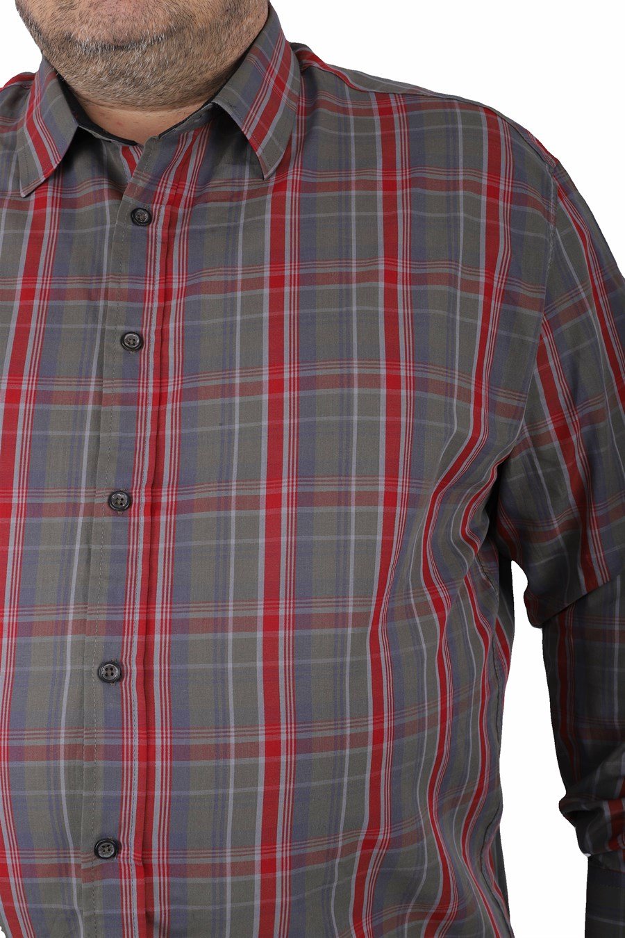 Mocgrande Büyük Beden Erkek Gömlek Estacional 23373 HAKI