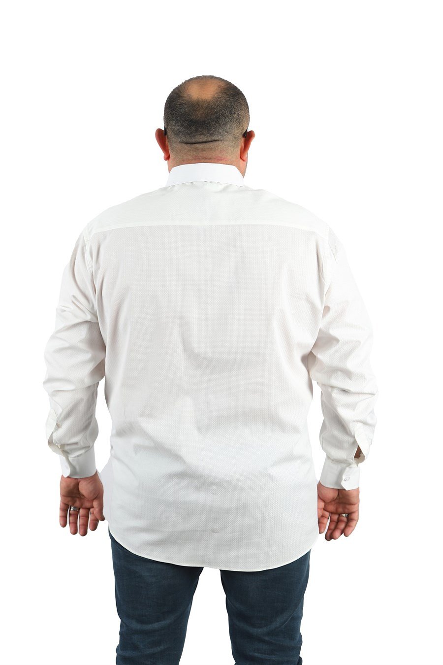 Mocgrande Büyük Beden Erkek Gömlek Punteado 23354 BEYAZ