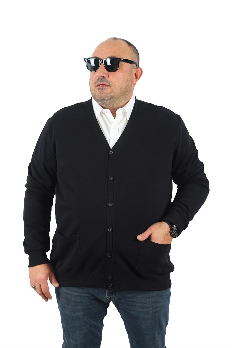 Mocgrande Büyük Beden Erkek Gömlek Punteado 23355 BEYAZ