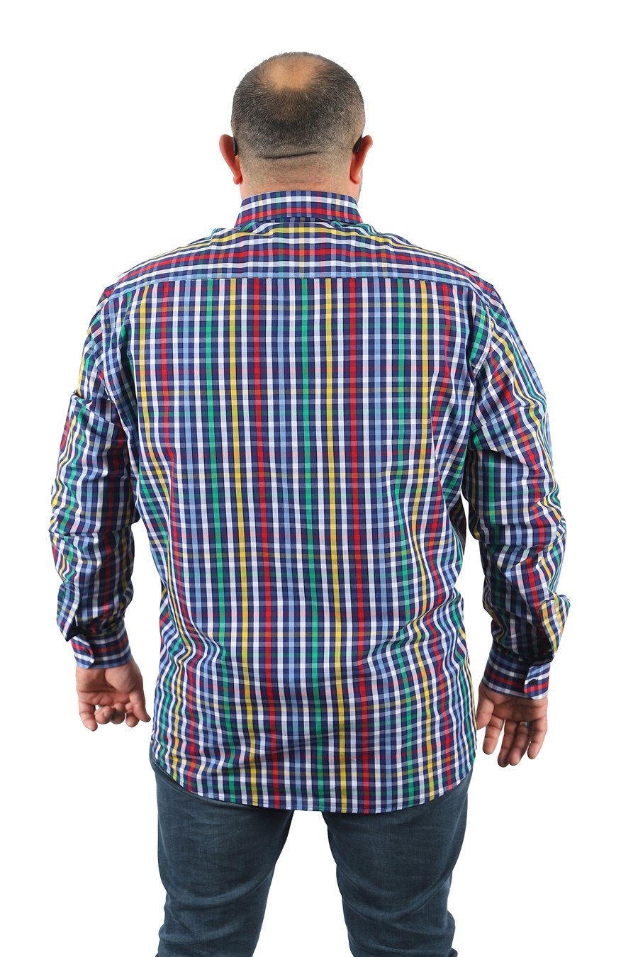 Mocgrande Büyük Beden Erkek Piqquare Gömlek 23360 YESIL