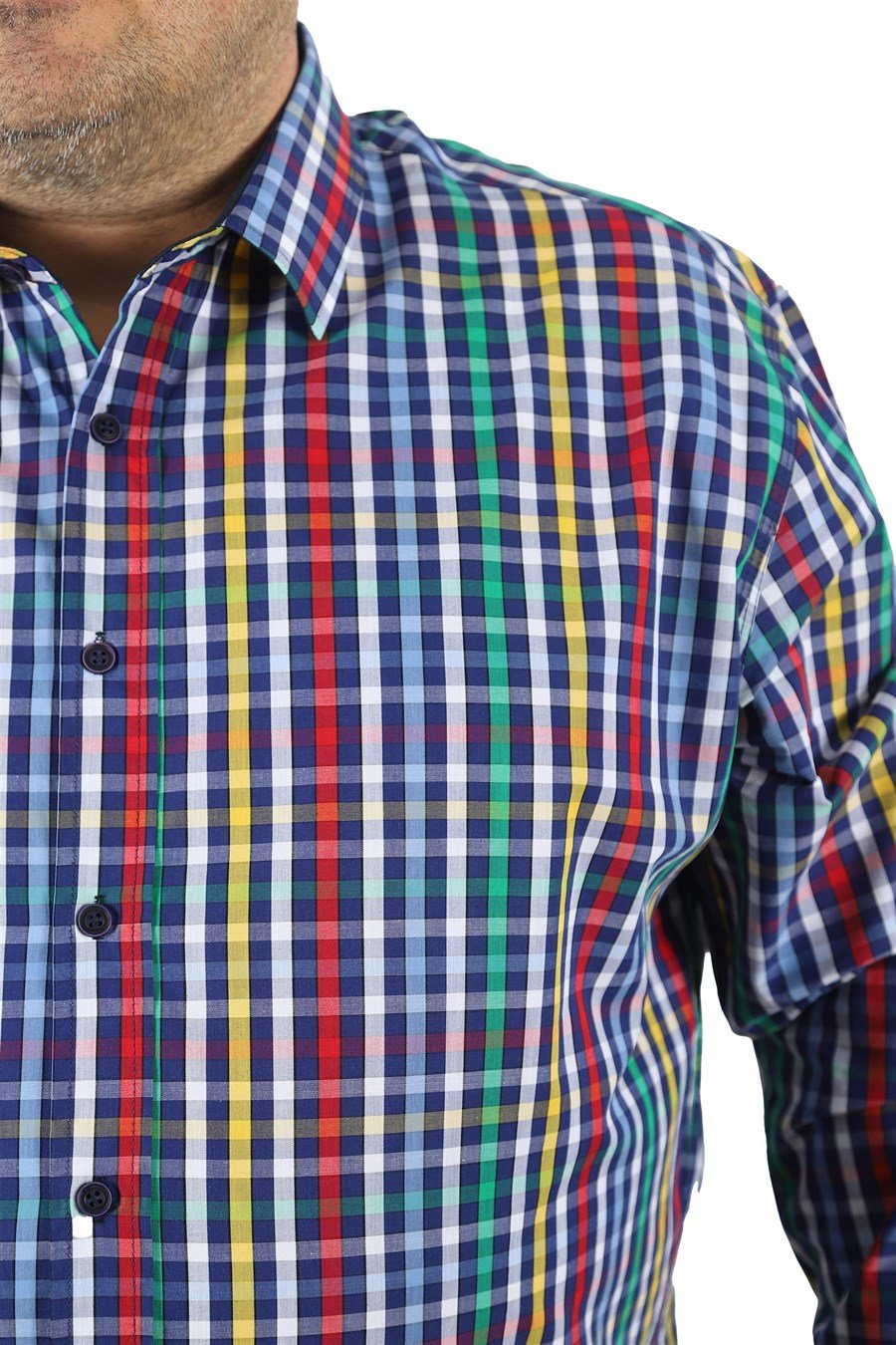 Mocgrande Büyük Beden Erkek Piqquare Gömlek 23360 YESIL