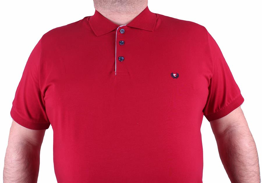 Mocgrande Büyük Beden Erkek Polo Tişört Klasik 23403 BORDO