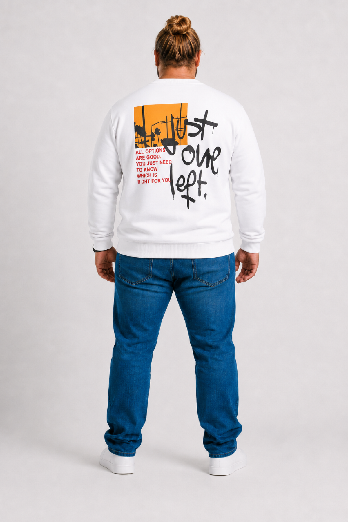 Mocgrande Büyük Beden Erkek Sweat Just 22733 EKRU