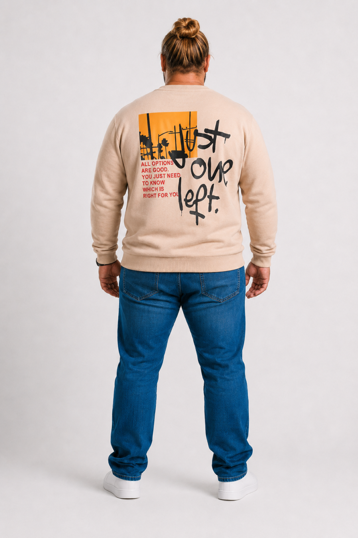 Mocgrande Büyük Beden Erkek Sweat Just 22733 BEJ