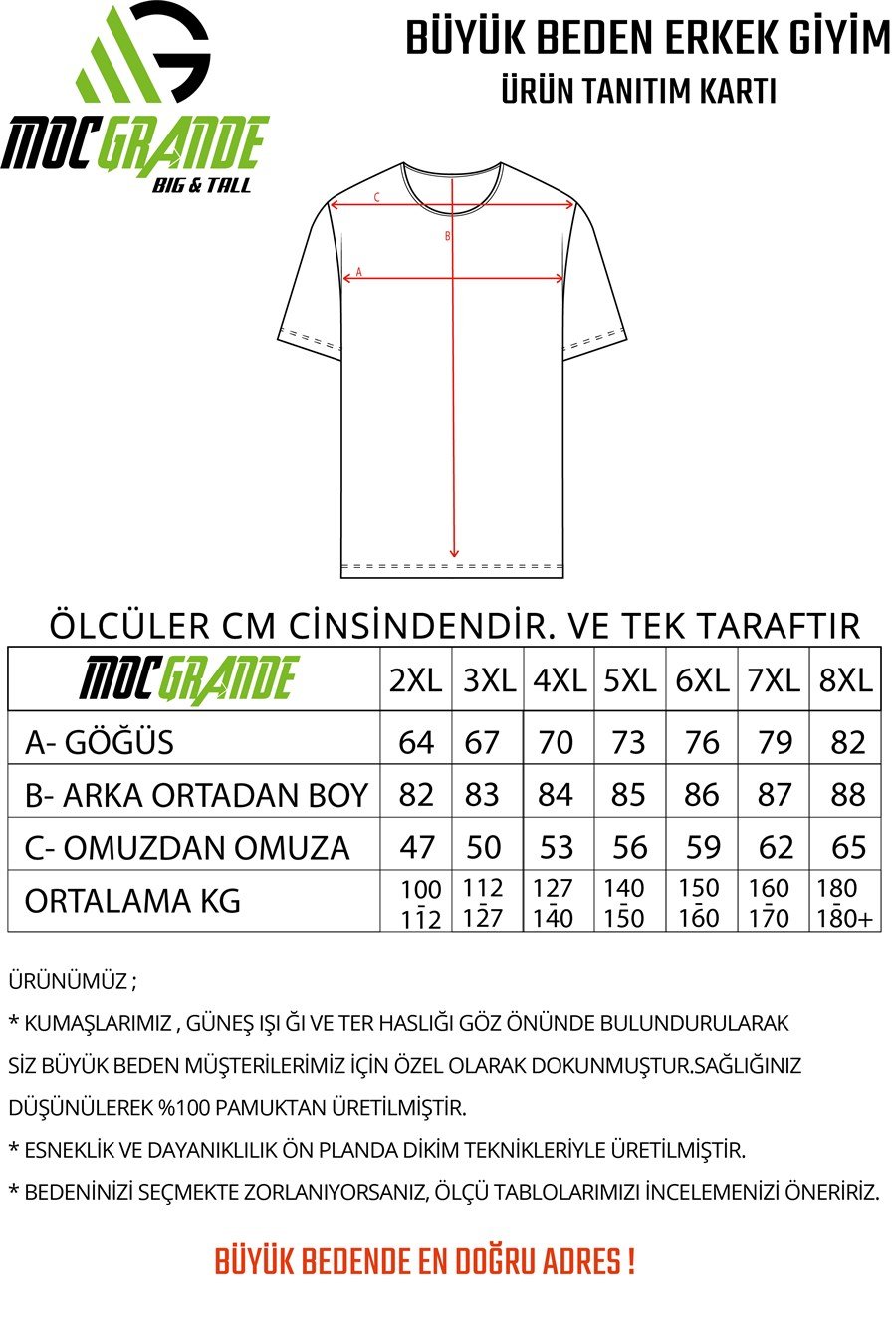 MocGrande Büyük Beden Erkek Tişört Uzun Kol Bisiklet Yaka