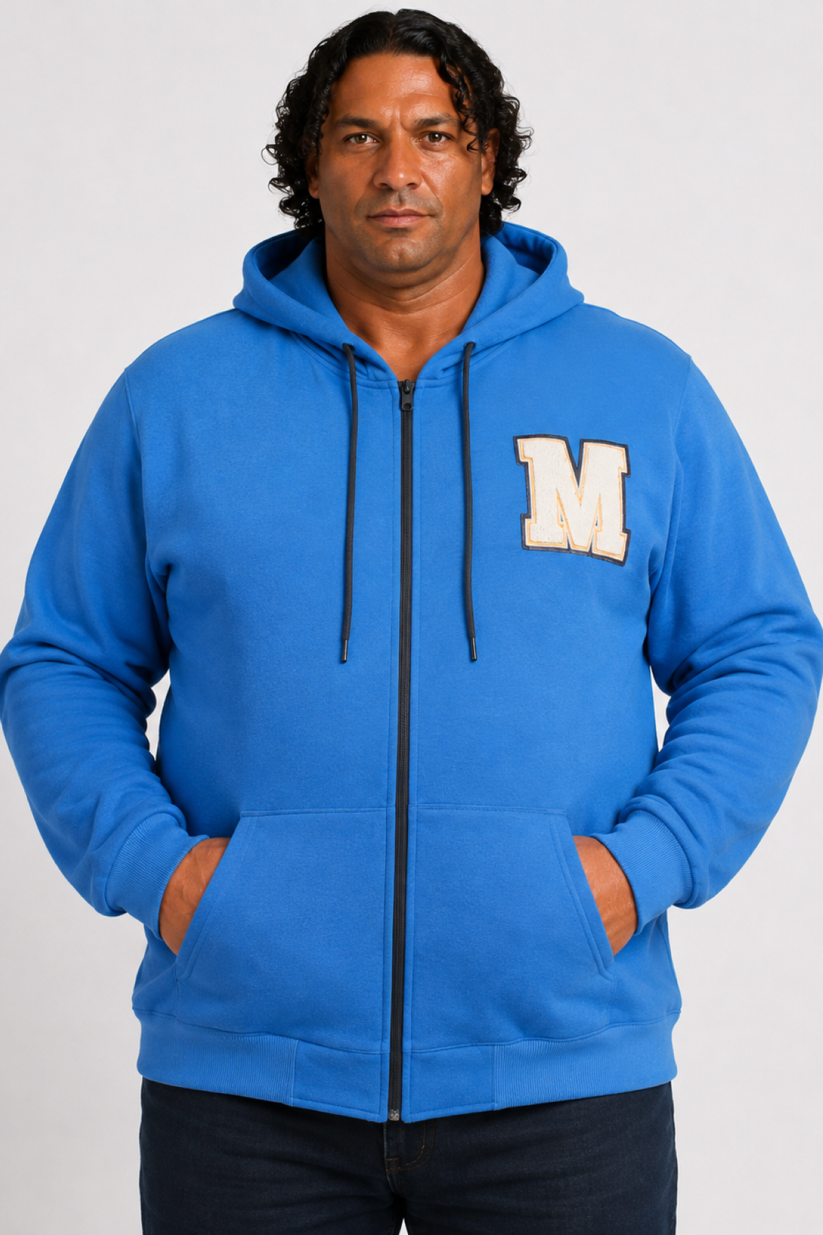 MocGrande Büyük Beden Fermuarlı Sweat M 23217 SAKS