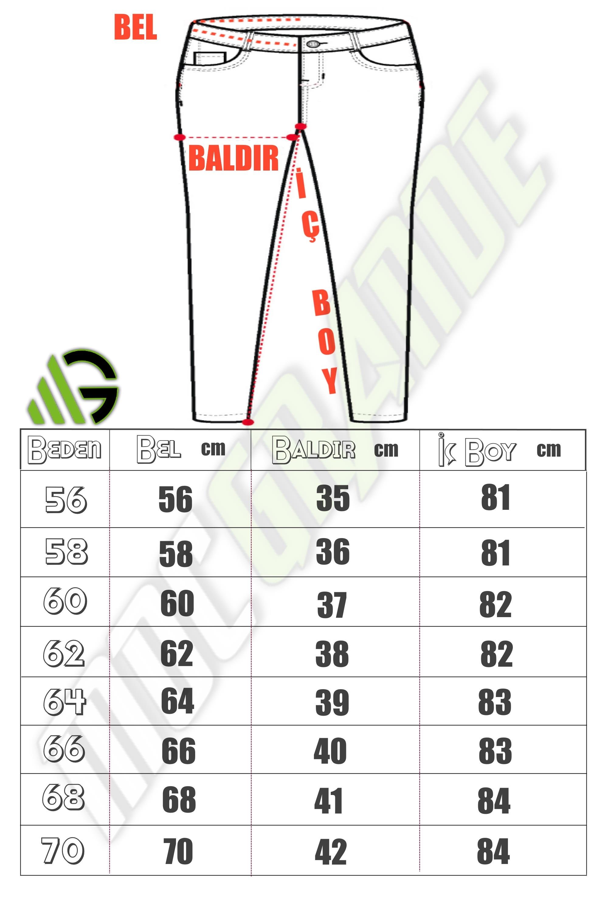 Mocgrande Büyük Beden Keten Komando Pantolon Likralı Yan Cep Paça Lastikli 11953 HAKI